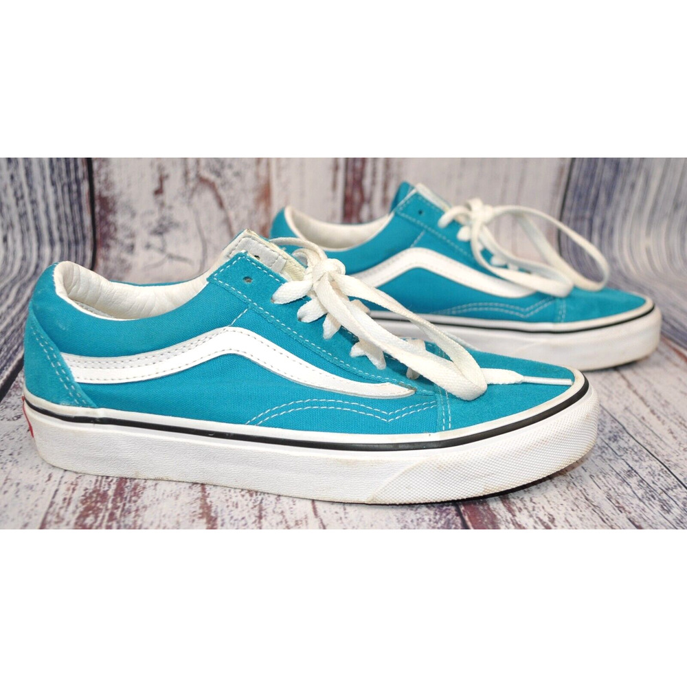 VANS Off The Wall Old Skool Skateboard Shoes 751505 Teal Men's 4.5 Women's 6